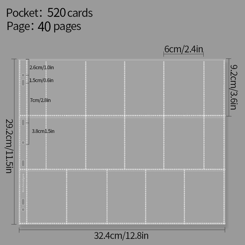 Großer Foto-Kartenordner 5/6/9/12/13 Fächer Fotokartenhalter Idol-Foto Schutzhülle Album Kpop Bildschutz Kartenaufbewahrungsbuch