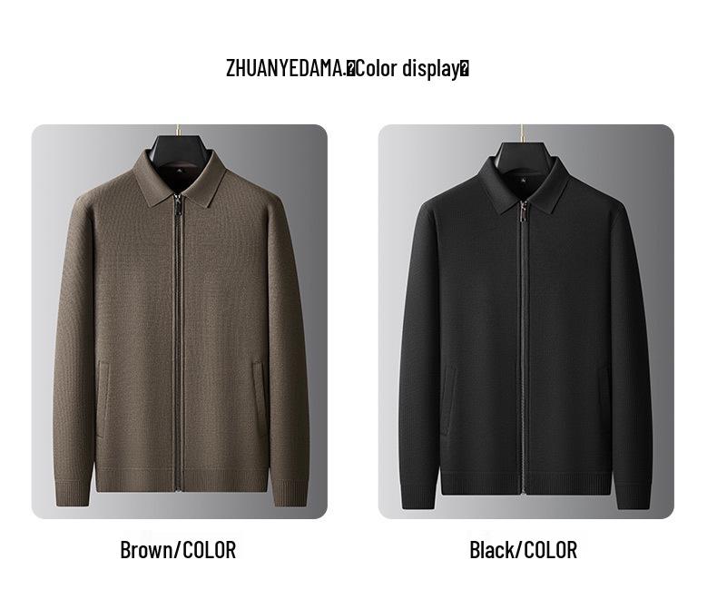 2025 Men's Plus Size Velvet Knit Cardigan, Autumn/Winter New Arrival