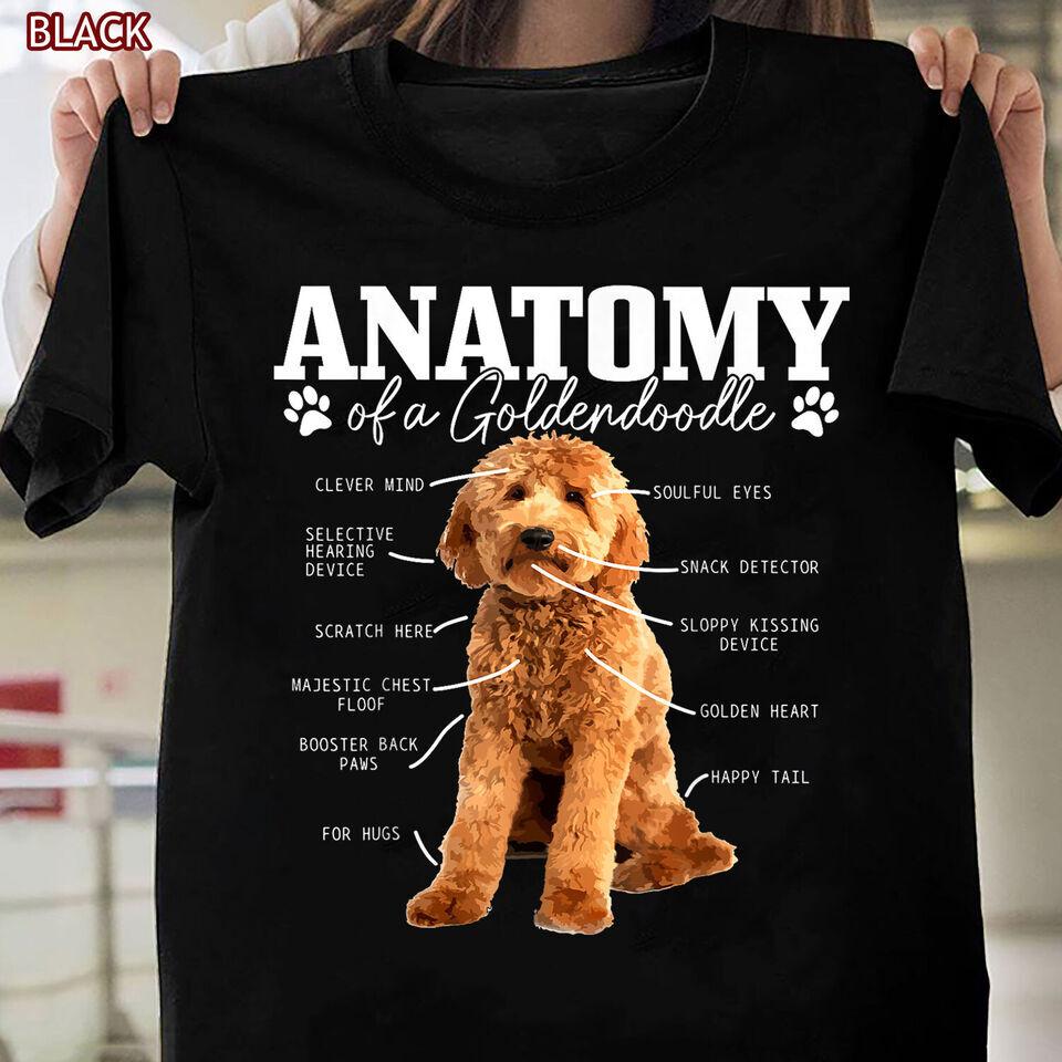 Anatomy Of A Goldendoodle Funny Cute Dog Doodle Mom Dad T-Shirt S-5XL Unisex T-Shirt L