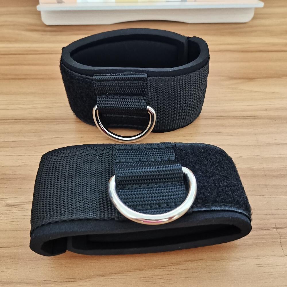 2pcs Adjustable Ankle Strap Brace D Shape Buckle Wrist Straps Durable Ankle Cuffs Straps  Gym