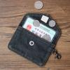 1pcs Retro denim fabric card bag for men and women, compact, ultra-thin, simple, zero wallet, driver's license