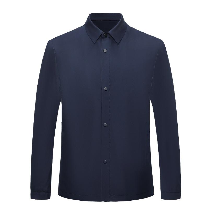 Quality Spring New Style Men's Young and Middle-aged Jacket Men's Casual Buttoned Jacket Jacket Lapel Short Casual Top