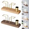 Geometric Metal Wire Napkin Holder Upright Rack Paper Dispenser Kitchen Coffee Shop Table Decoration