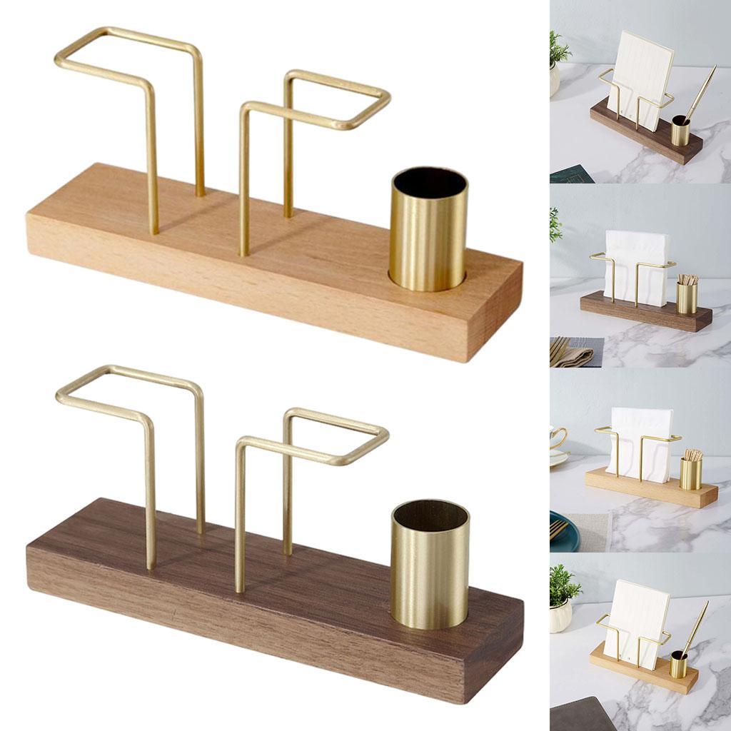 Geometric Metal Wire Napkin Holder Upright Rack Paper Dispenser Kitchen Coffee Shop Table Decoration