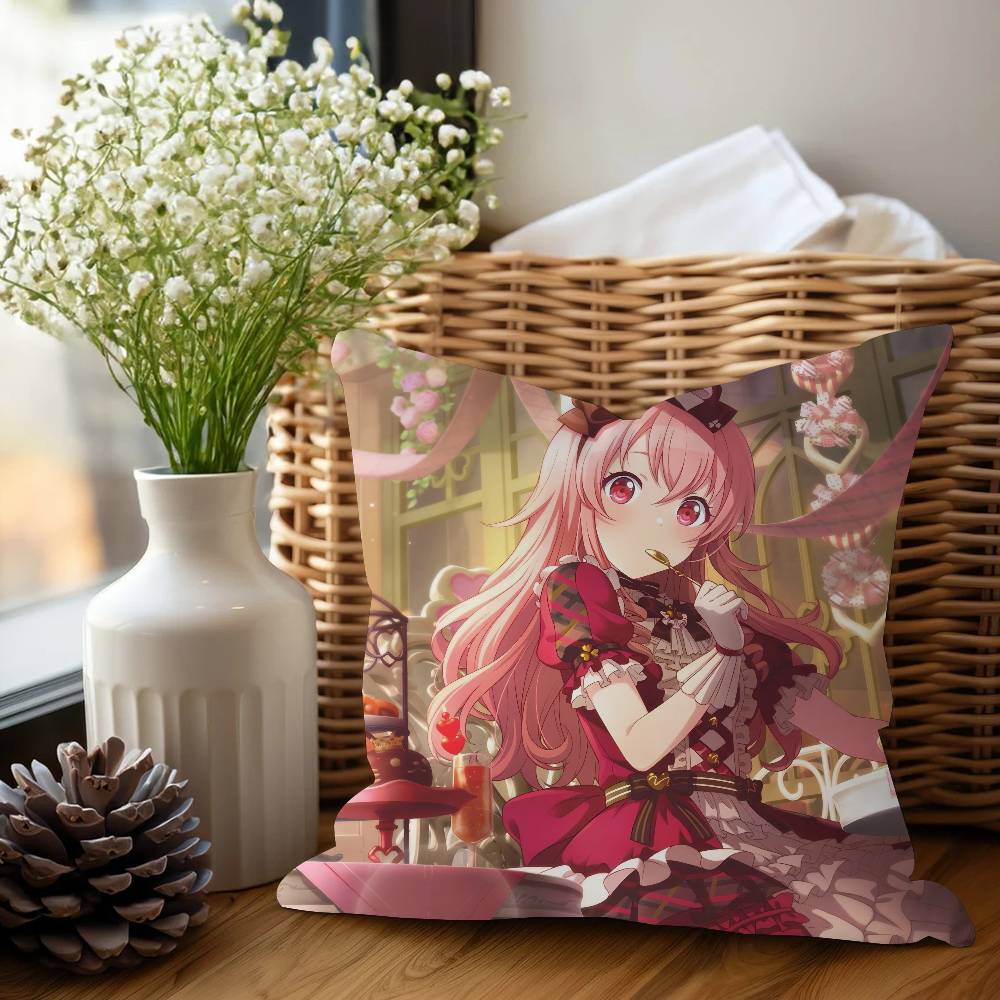 Anime Airi Momoi Pillow Cushion Cover Pillowcase Living Room Sofa Home Decor Customized