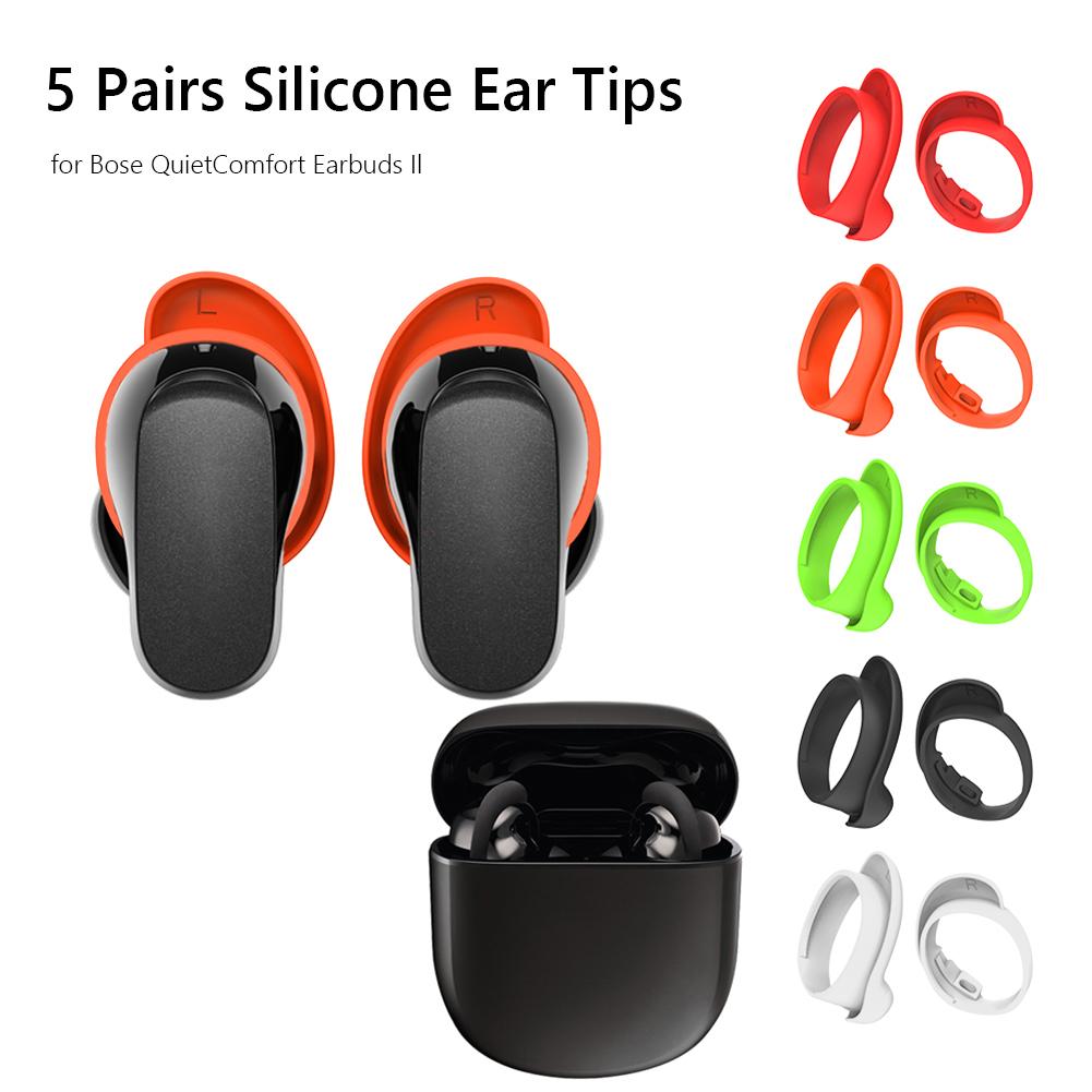 5 Pairs Earbuds Case Protective Silicone Earpads Case Replacement Anti Slip Comfortable for Bose QuietComfort Earbuds Il