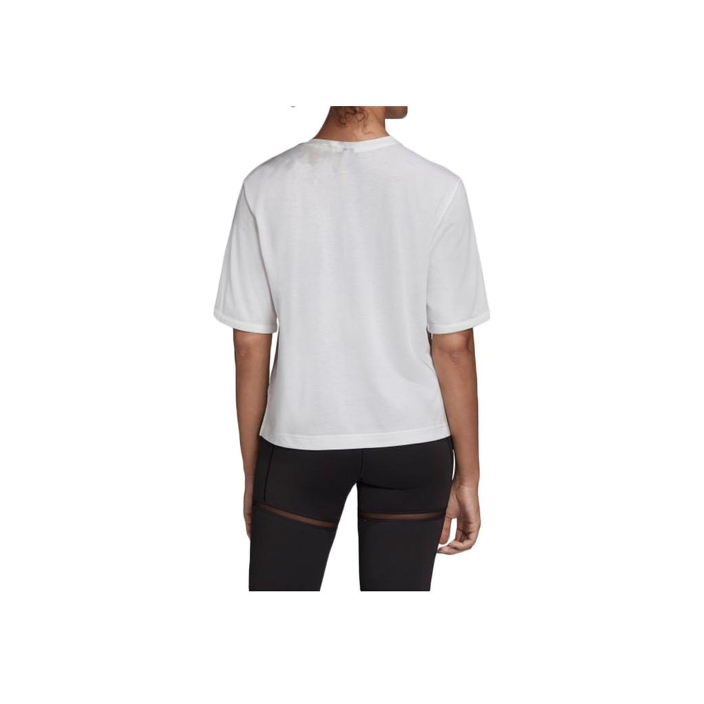 Adidas Training Sports Crew Neck Short Sleeve T-Shirt Women Tops White GK5078
