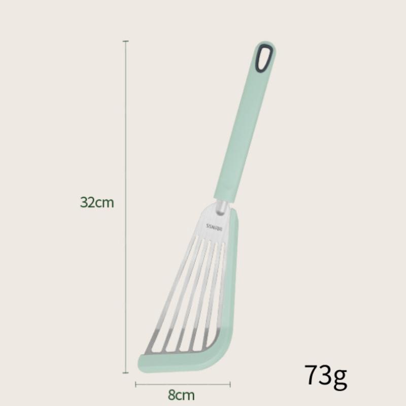 

Силиконовая лопатка для жарки Сковорода с антипригарным покрытием Лопатка для жареных яиц Лопатка для стейков Лопатка для переворачивания рыбы Лопатка для жарки рыбы Кухонные гаджеты Spruce green frying spatula