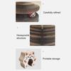 Flexible Accordion Cat Toy Changeable Cat Scratching Board with Bell Ball Portable
