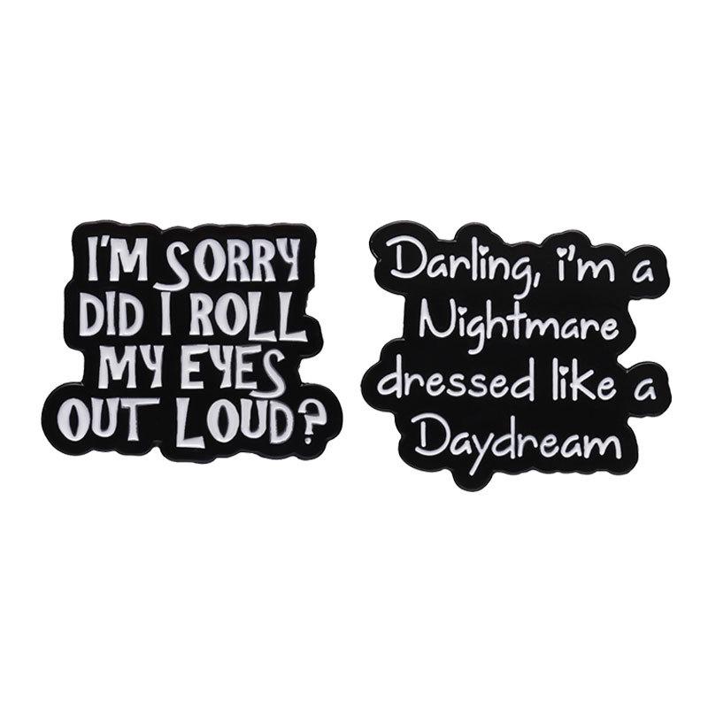 My Love Tagtraum Schwarzweiß Brosche - Vielseitiges europäisches & amerikanisches Modeaccessoire