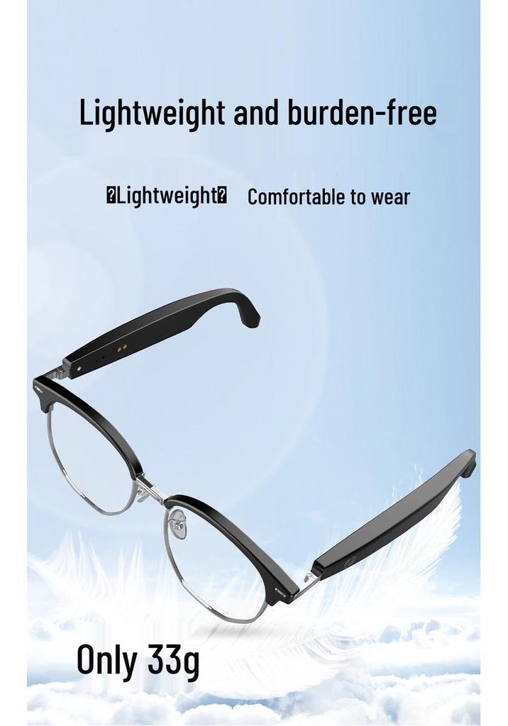 AI Translation GS16 Smart Bluetooth Sunglasses – Metal Frame, Lightweight, Light-Blocking, Cross-Border Style