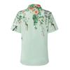 Women's Fashion Casual Printed Button Lapel Short Sleeve Shirt Tops Blouse