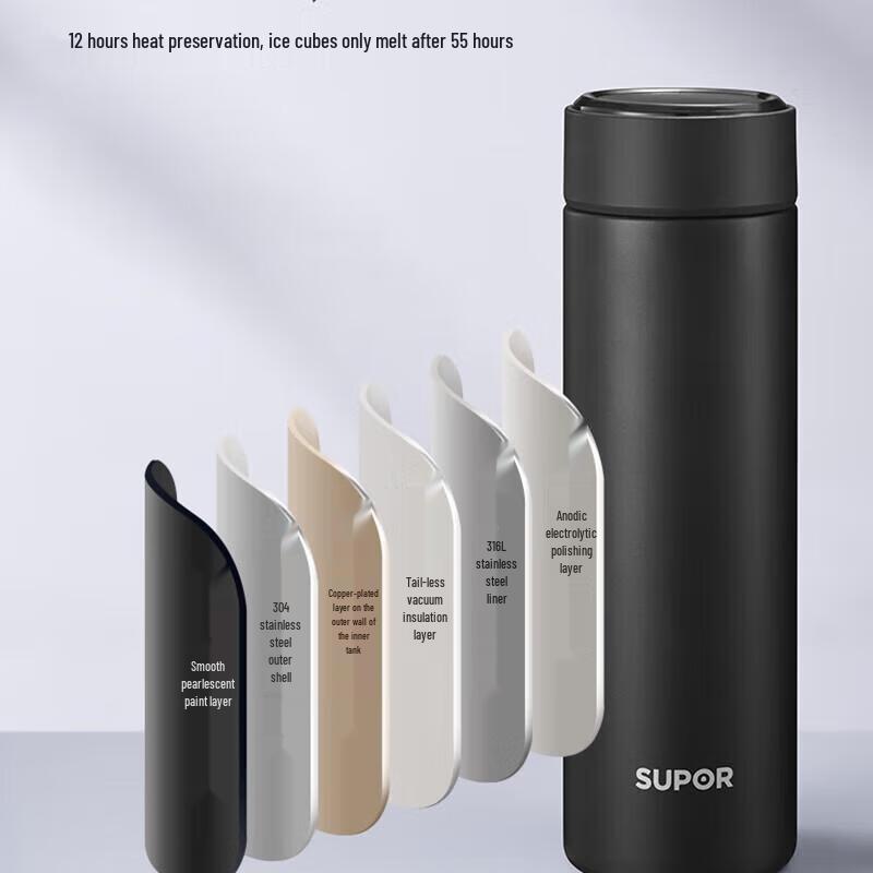 SUPOR KCV50CQ10 Insulated Thermos with Tea Infuser