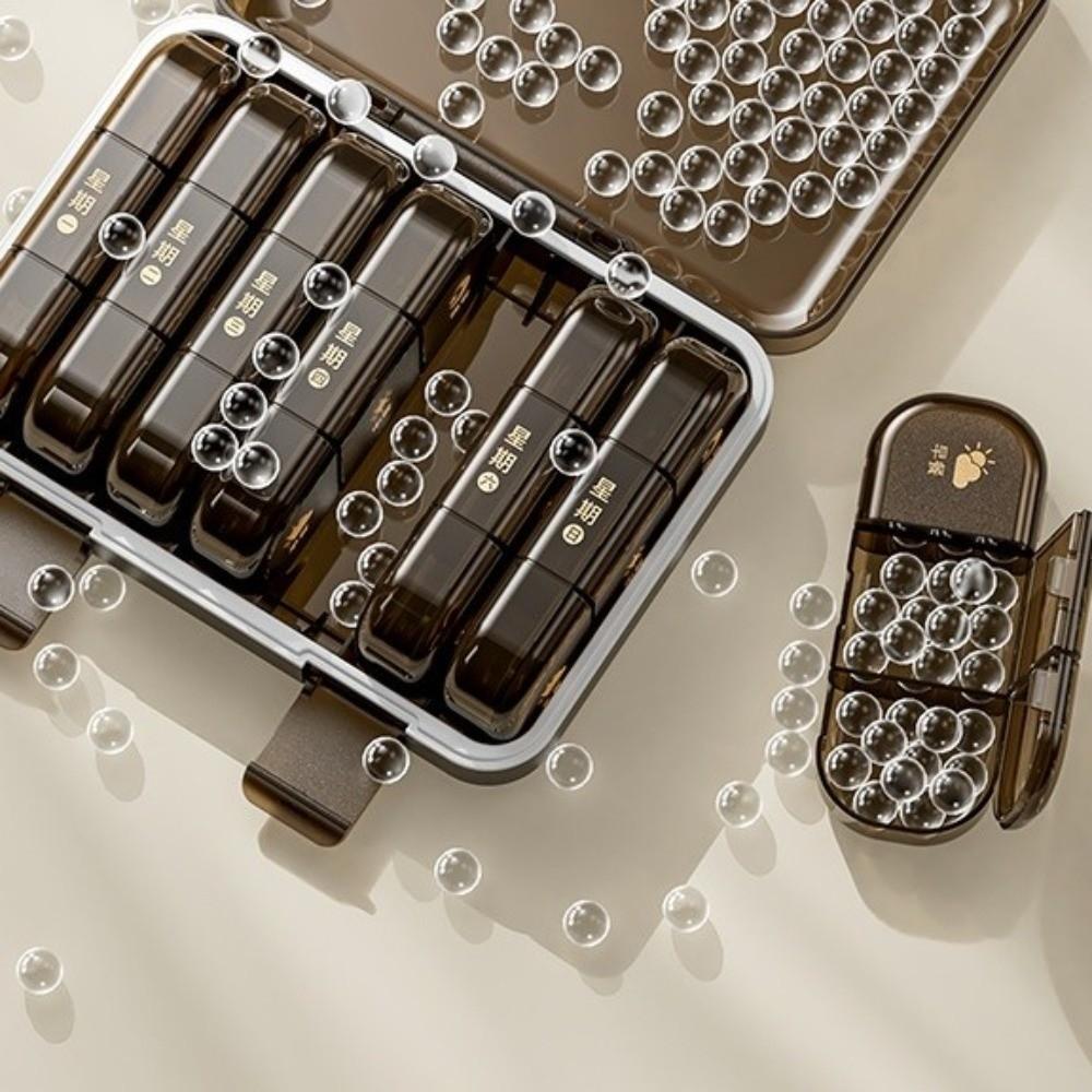 Portable Medicine Box Japanese-style Weekly Pill Organizer Pill Packing Box  Daily Medication