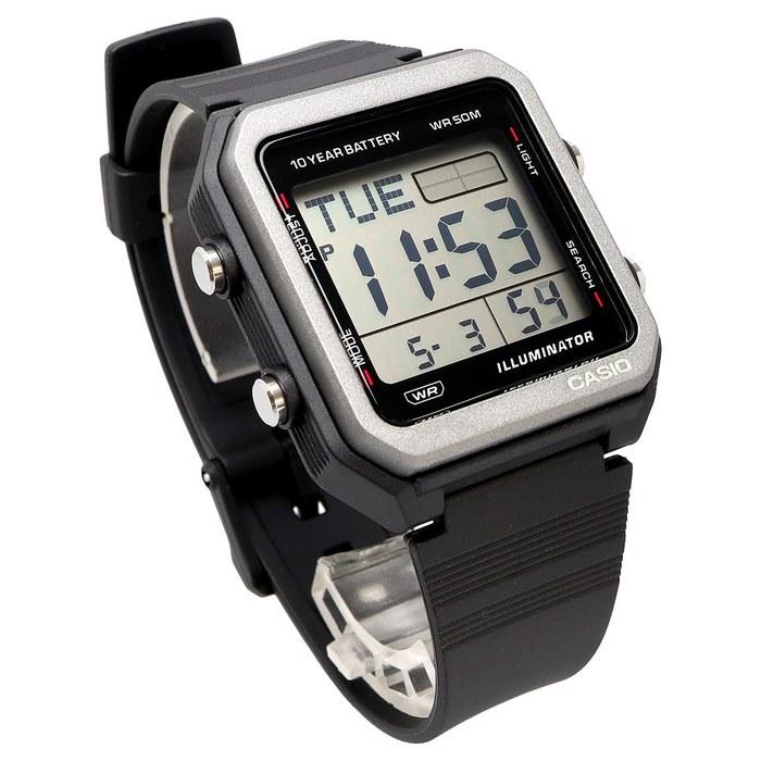 Casio Digital Watch W-221H-1AV World Time Black