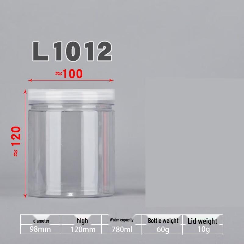 Yunrui Clear PP Plastic Round Storage Jars