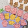 Stamp Cartoon Pressable Christmas Theme Biscuit Mold Kitchen Pastry Cookie Cutters Baking Tools