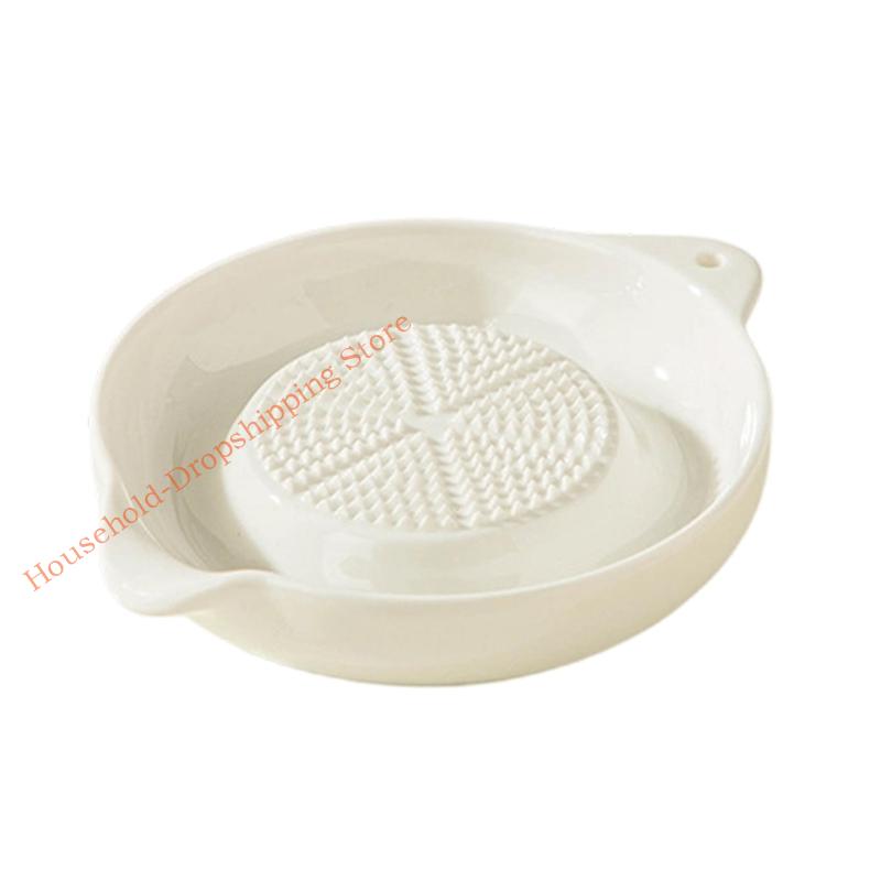 Multifunctional Ceramic Garlic Crusher for Preparing Garlic Pastes Gingers Puree and Seasonings Vegetable Grater Grinder
