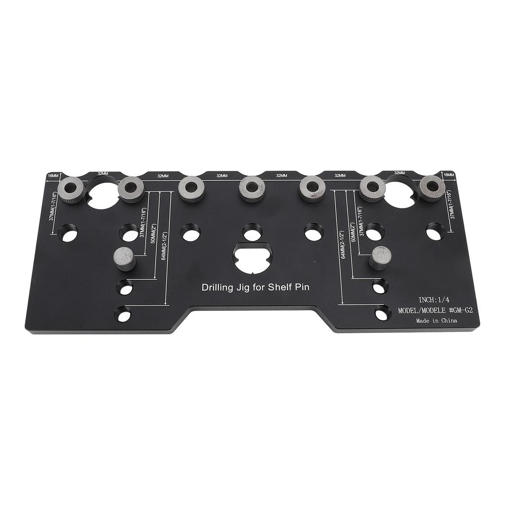 Shelf Pin Drilling Jig Aluminum Alloy Shelf Pin Drill Guide Hinge Hole Opener Locator for Cabinet
