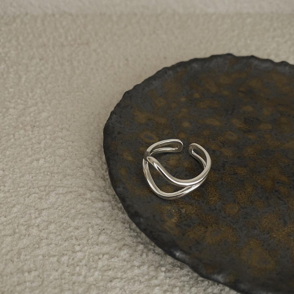 Ring Does Not Fade Niche Design Ins Opening Female High-end Sense Retro Cold Pearl Shell Versatile Irregular