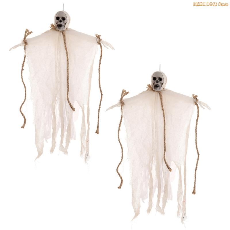 K1AE 2pcs Halloween Skeletons Hanging Decorations Specter Skull Specter Ornament For Party Decorations