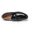 Men’s Rivet Loafers Dress Black Patent Leather Monks Shoes Men Slip on Pointed Toe Tuxedo Rock Club Shoes Plus Size