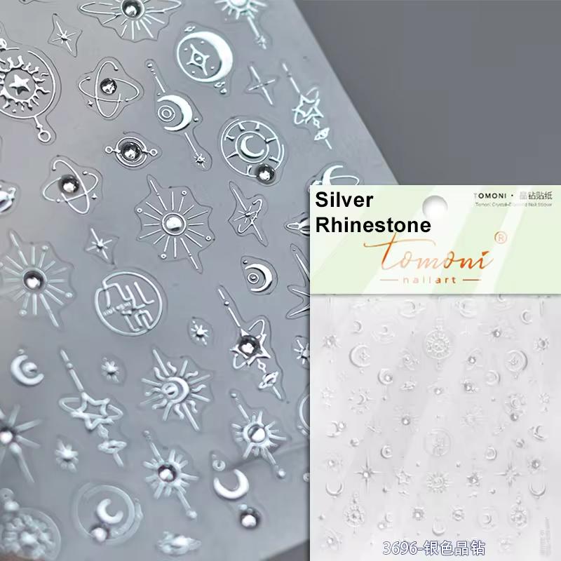 1pcs 5D Relief Kawaii Colorful Star Nail Art Stickers Multi Macaron Mangxing Nail Decorations Self Adhesive Decals Accessories