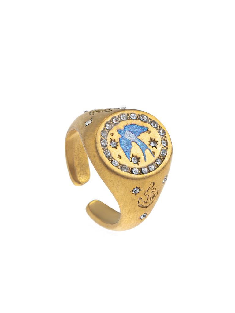 Stainless Steel Fashionable and Popular Valentine's Day Lion Mermaid Love Cupid Painted Ring