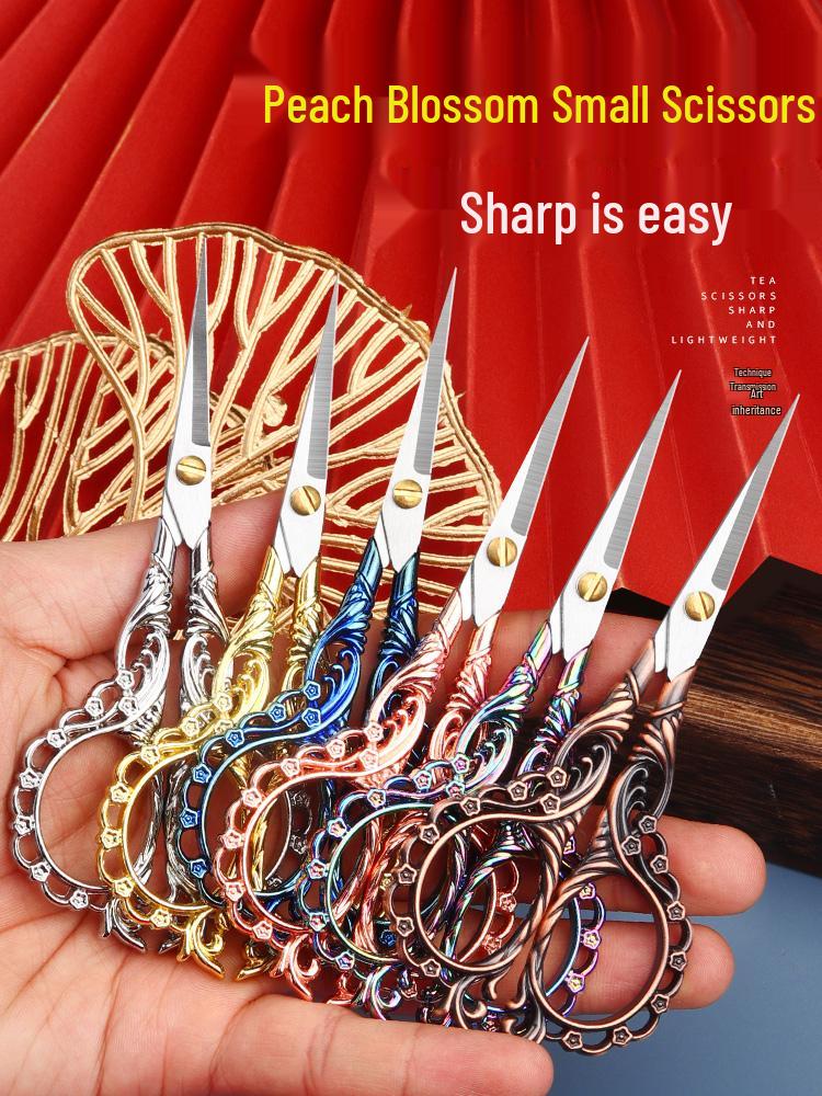 Mini Portable Stainless Steel Pointed Scissors for Cross Stitch, Thread, and Paper Cutting