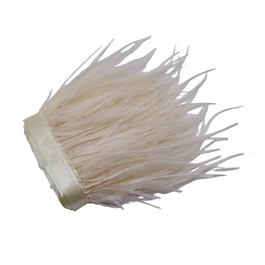 1/10M Natural Plume Black Ostrich Feathers Trim Crafts DIY Feather Ribbon Jewelry Making Wedding Party Christmas Decor 8-10cm