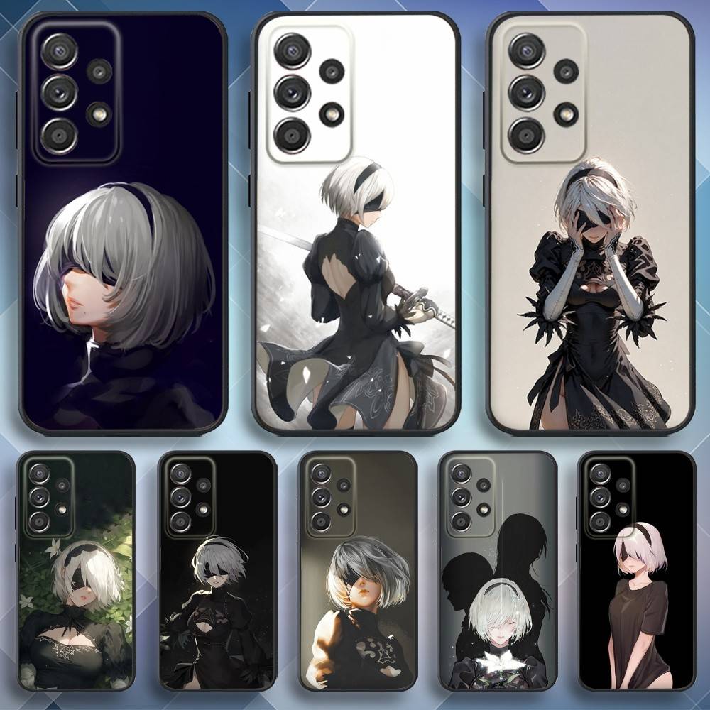 N-Nier 2B A-Automata Phone Case For Samsung S25,S24,S21,S22,S23,S30,Ultra,S20,Plus,Fe,Lite,Note,10,9,5G Black Cover