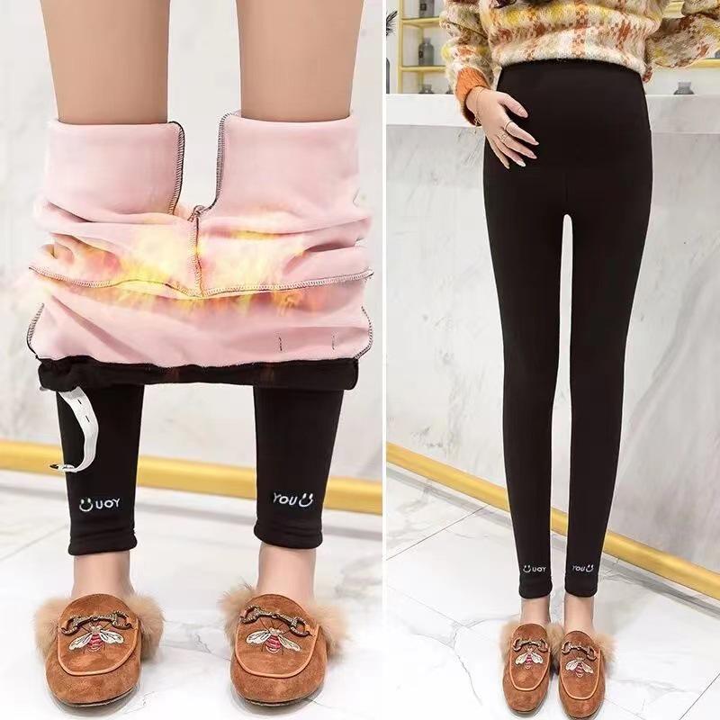 

Стильные утягивающие леггинсы для беременных — большие размеры, теплые, на бархатной подкладке, для осени/зимы XL [Recommended 60-72.5 kg]