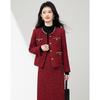 Women's Elegant Long-Sleeve Jacket & Midi Skirt Set