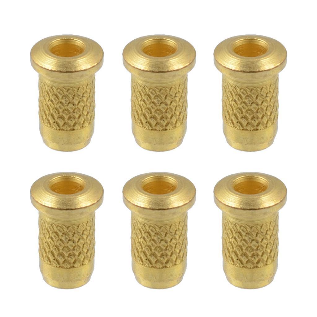 Tooyful 6 Pieces Iron Guitar Through Body String Mounting Ferrules Bushings for Electric Guitar Replacement Parts