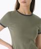 MUSINSA STANDARD WOMAN Women'S Slim Ringer Jersey Mini Dress [Sage/Dark Grey]