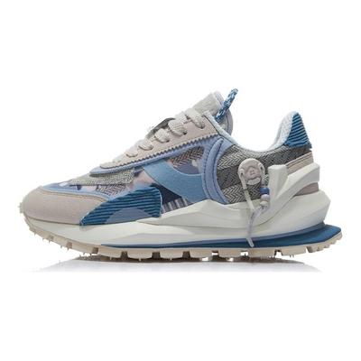 Li Ning Fangyuan Eternal zomšos audinio retro amortizuojantys neslystantys dėvėjimuisi atsparūs lengvi žemo profilio bėgimo bateliai moterims AGCR058-8