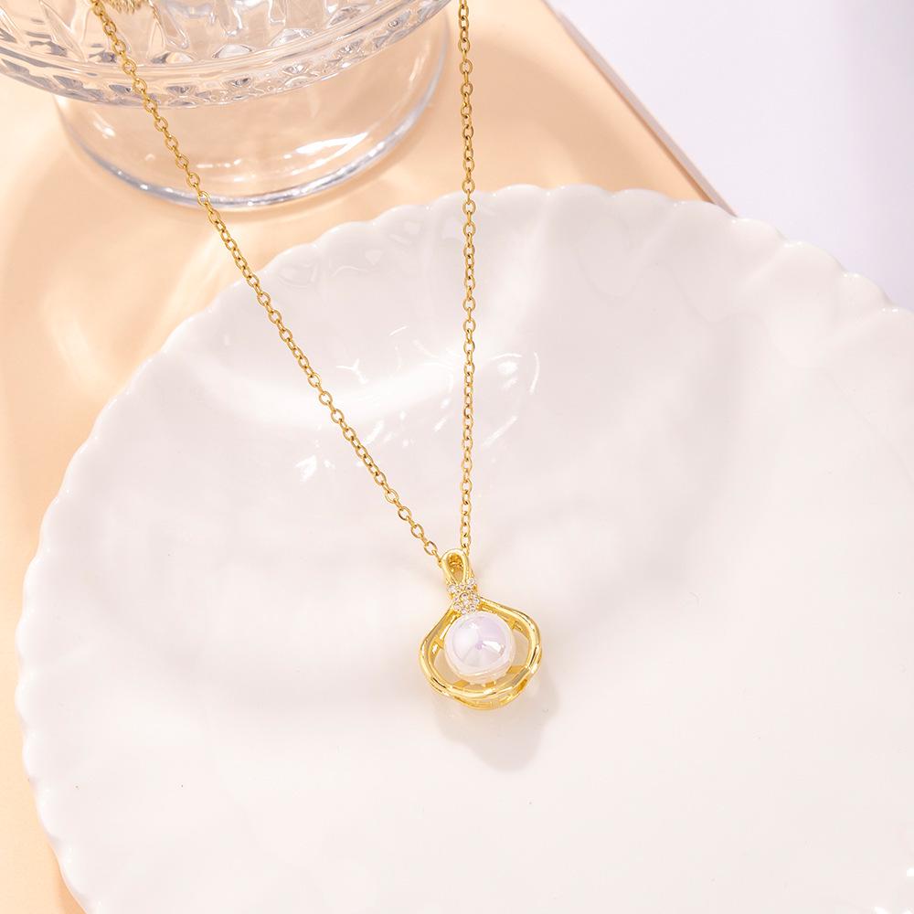 

Перлове намисто з титанової сталі - Жіночий розкішний чокер преміум-класу та аксесуар-ланцюжок для ключиці.