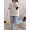Winter Warm and Comfortable Fleece Pajama Set, Cute Casual Women's Home Wear
