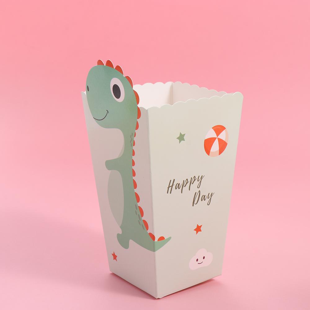 12pcs Dinosaur Themed Snack Packaging Bag Multi Color Snack Treat Boxes  Home Decoration