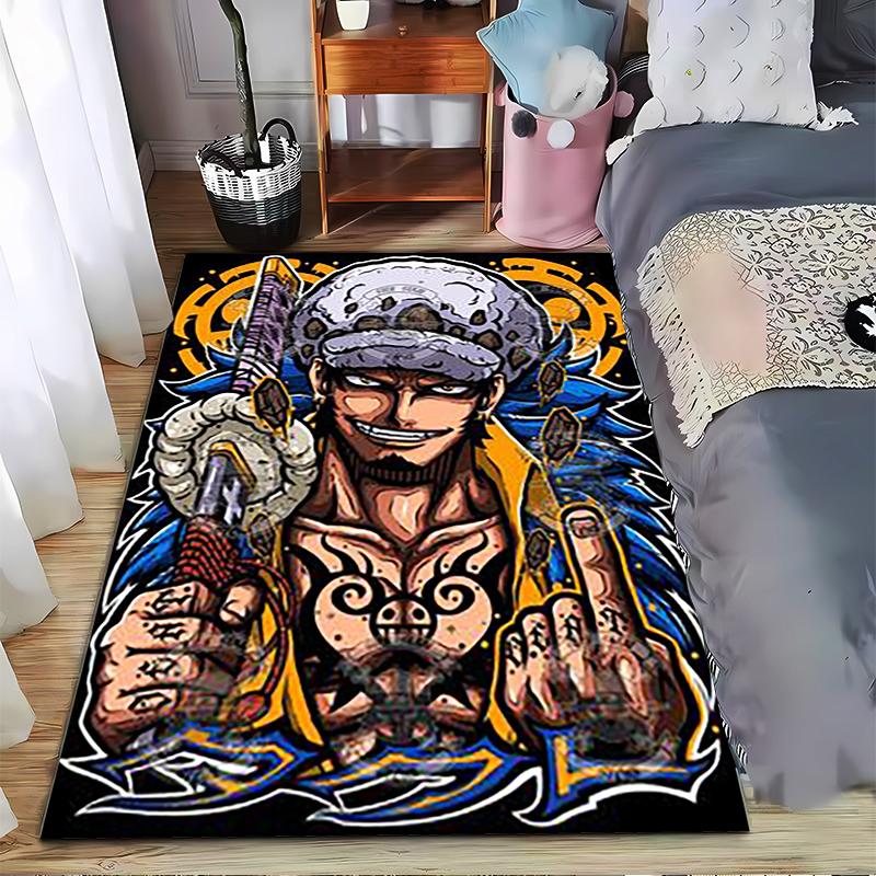 Colorful Graphic Rug with Warrior Design, Cartoon Style Home Decor  Suitable for use as an anti-slip for living room bedroom sofas 40x60cm( 15x23in )