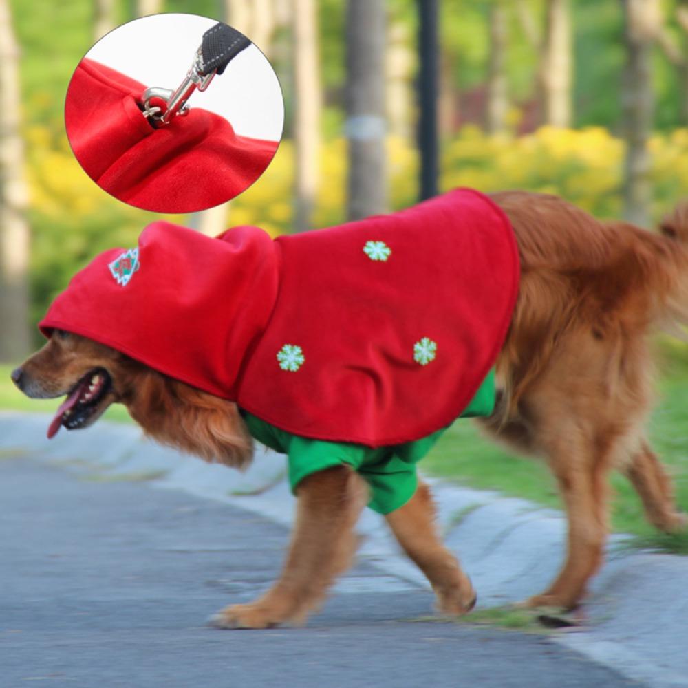 Funny christmas pet cospaly costume fake two piece dog cape set full size