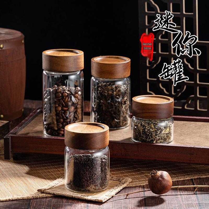 Mini Sealed Glass Jar for Coffee, Tea, or Spices - Portable, Food Grade Storage Mini Coffee Jar 100ml