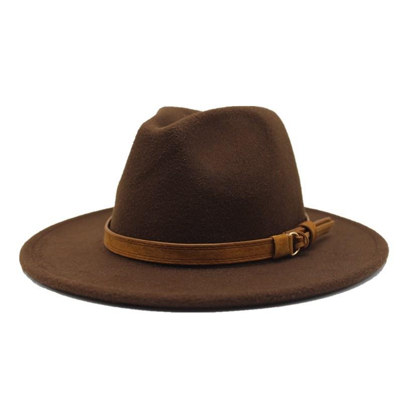 Filz-Fedora-Hut mit breiter Krempe für Sommer- und Herbst-Modebegeisterte