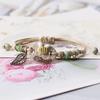 Yuan Xiaohong Ceramics Mori Style Bee Bracelet with Cute Ornaments and Natural Woven Hand Rope