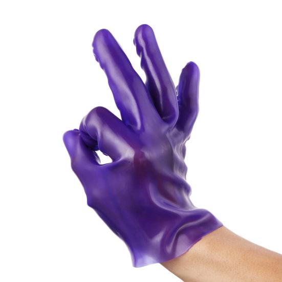 1Pc Masturbation Gloves Soft Perfect Fitting Halloween Gift PVC Sex Gloves Masturbation Erotic Finger Adult Products