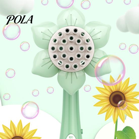 Kids Bubble Bath Toy Electric Sunflower Maker Wand 23 Holes Flower Shape Colorful Handheld Automatic Blower Machine Boys Girls Birthday Gift Mak