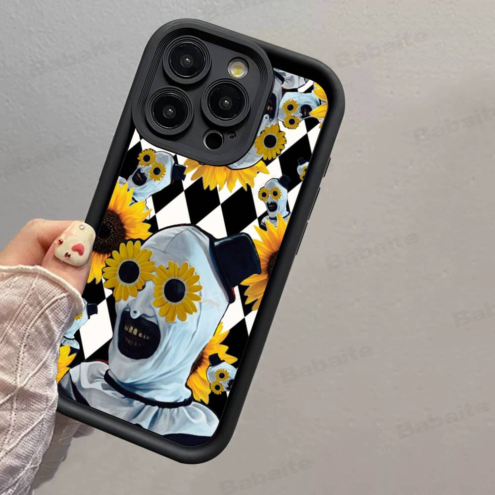 

Popular Horror Movie T-Terrifier Phone Case For IPhone 17 16 15 13 11 12 14 Pro Max Plus Silicone Cover Shell iPhone 14 plus