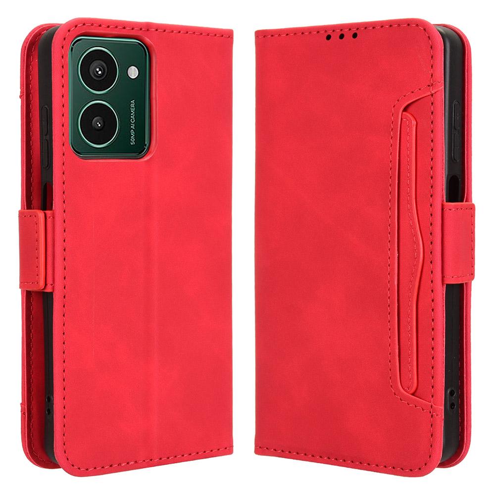 Für HMD Pulse/Pulse Pro/Pulse+ Hülle Mehrere Kartenfächer Lederständer Handyhülle