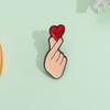 36pcs Cute Cartoon Finger Pins Accessories Than Heart Alloy Brooch Bulk Romantic Sign Language Brooches Lapel Badges Party Decor