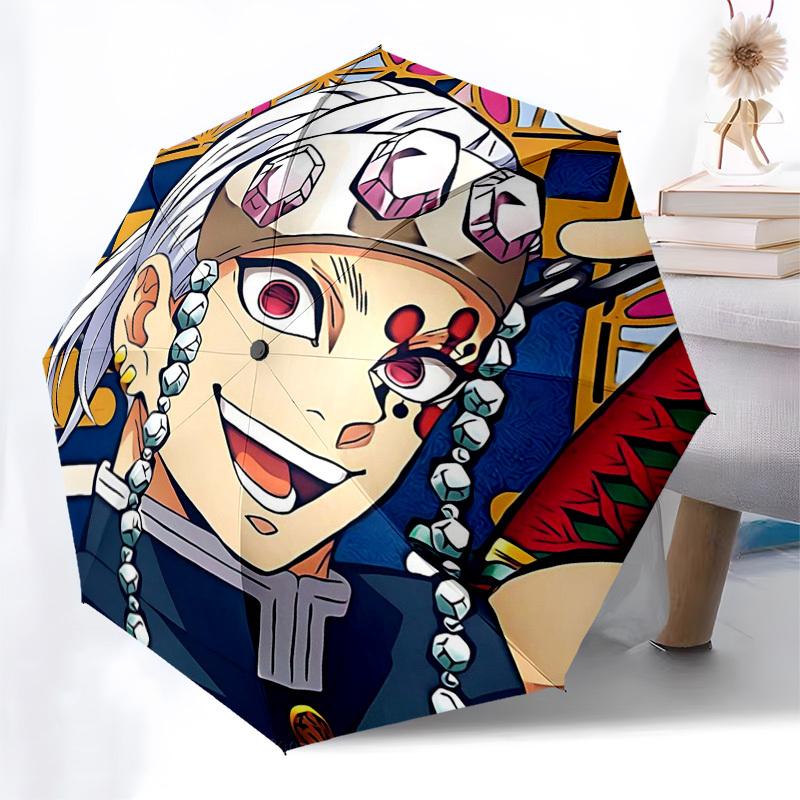 

1pc Stained Glass Elephant Floral Pattern Automatic Opening Closing Umbrella, Portable Tri-Fold Design with 8-Bone Iron Frame, Outdoor, Festive Gift f